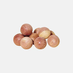 Natural cedar wood balls for eco-friendly garment storage and moth prevention