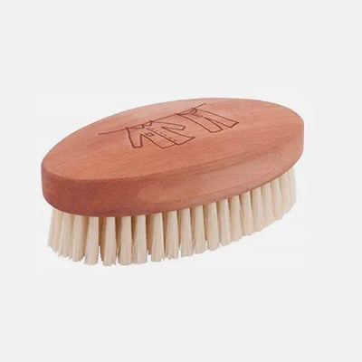 Wooden garment brush with natural bristles for luxury clothing care