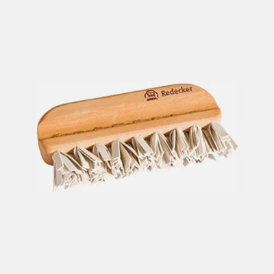 Redecker wooden brush with natural bristles for gentle garment care