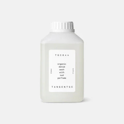 Organic denim wash with oud perfume by Tangent GC, eco-friendly garment care solution