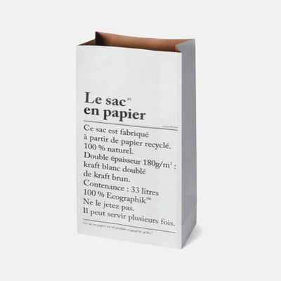 Eco-friendly recycled paper bag for luxury garment care, 33L capacity, double-layer kraft design